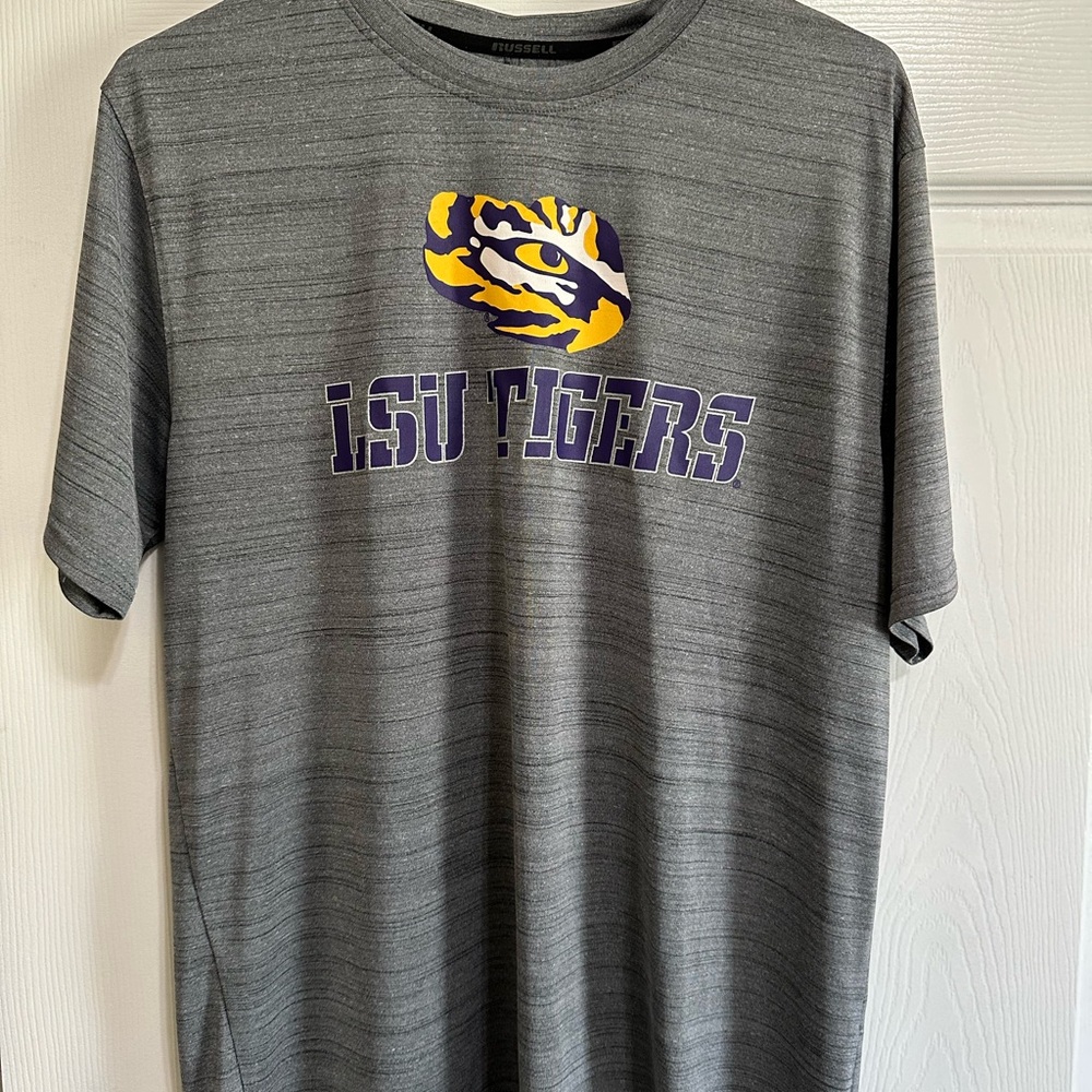 Russell Athletic Men's Gray LSU Tigers Shirt